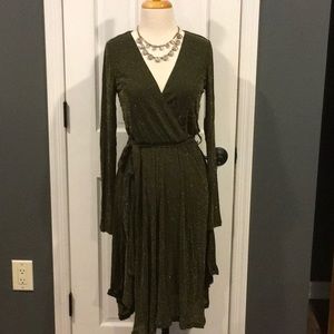 Olive shimmer Dress